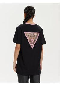 Guess T-Shirt Ss Cn Mesh Triangle W4GI35 JA914 Czarny Regular Fit. Kolor: czarny. Materiał: bawełna #3