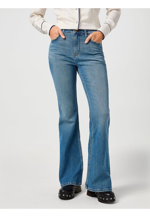 Wrangler - WRANGLER DAMSKIE SPODNIE JEANSOWE WRANGLER FIERCE FLARE SIERRA 112364512