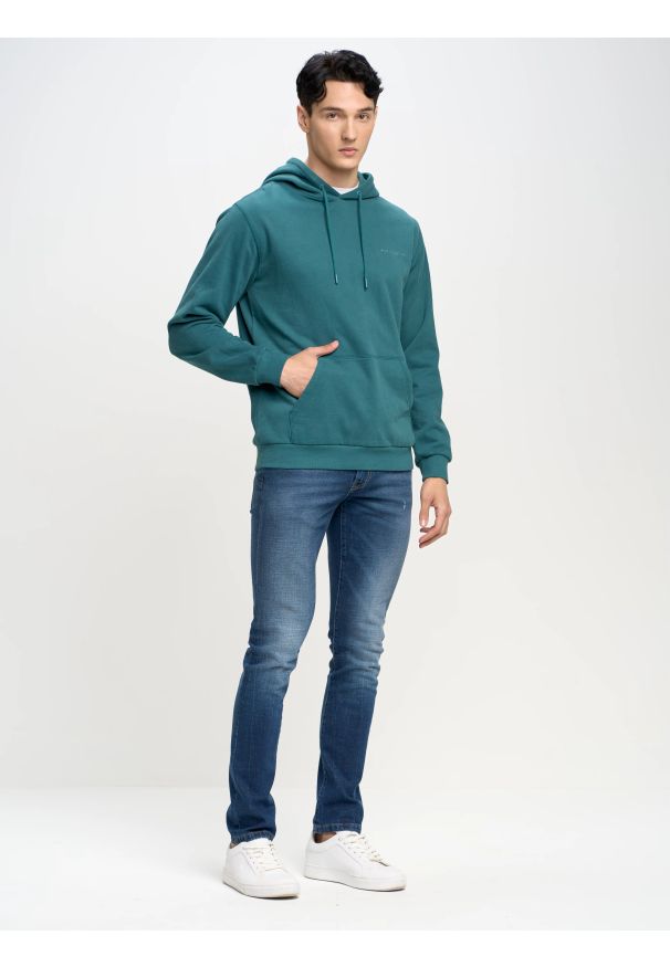 Big-Star - Jeansy męskie skinny niebieskie Owen 312. Okazja: na co dzień. Kolor: niebieski. Styl: elegancki, casual