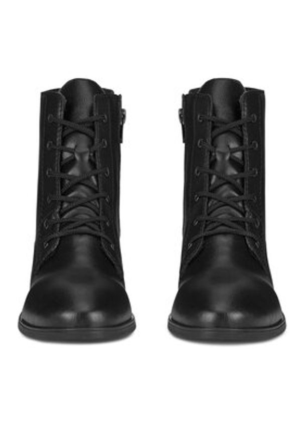 Rieker Trzewiki 73930-00 Czarny. Kolor: czarny. Materiał: materiał