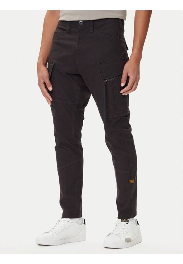 G-Star RAW - G-Star Raw Spodnie materiałowe Zip Pocket 3D D24307-E172 Czarny Skinny Fit. Kolor: czarny. Materiał: bawełna