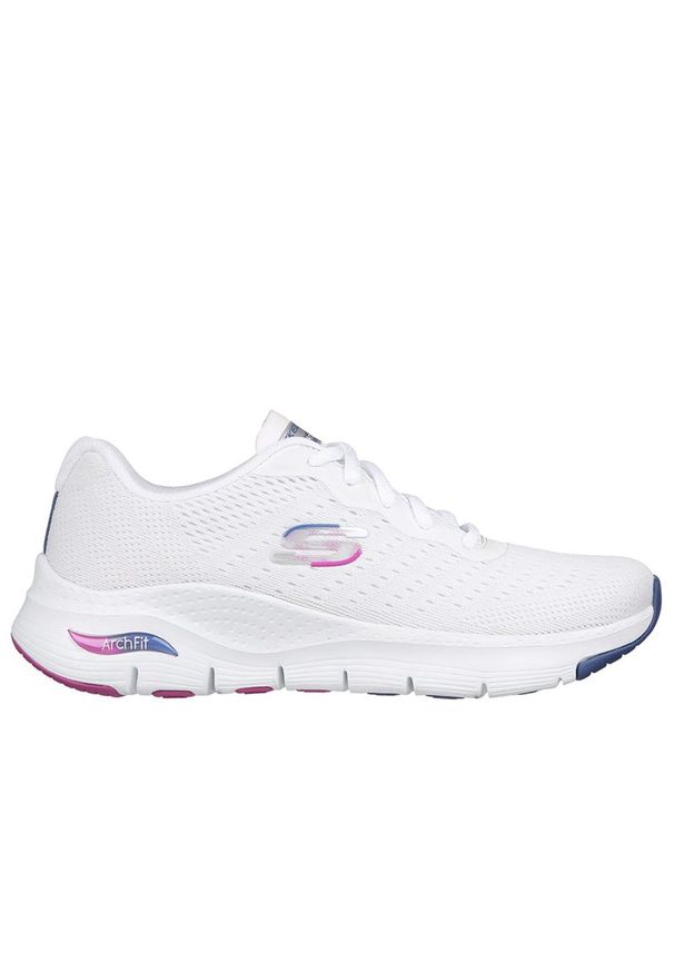 skechers - Buty Skechers Arch Fit - Infinity Cool 149722WMLT - białe. Zapięcie: sznurówki. Kolor: biały. Materiał: syntetyk, guma, skóra. Szerokość cholewki: normalna