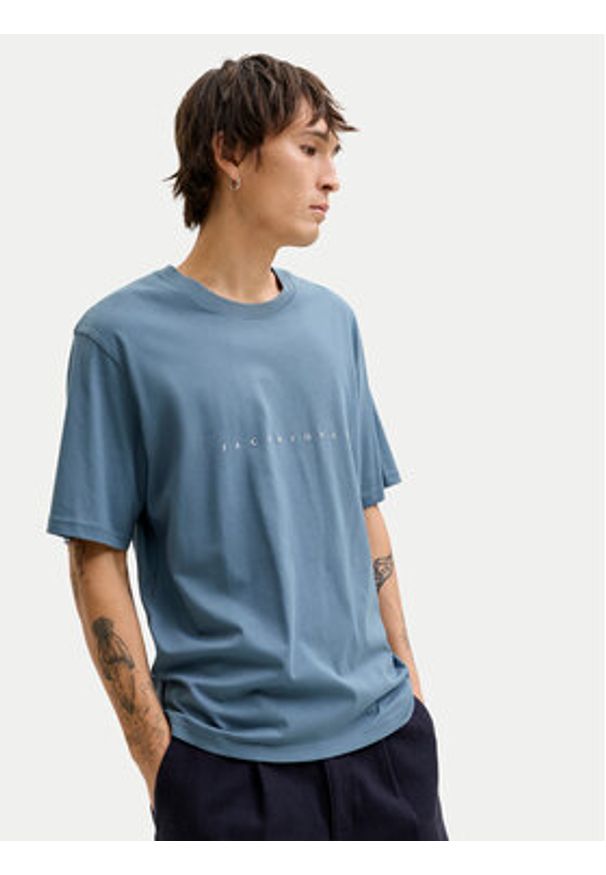 Jack & Jones T-Shirt Star 12234746 Niebieski Regular Fit. Kolor: niebieski. Materiał: bawełna