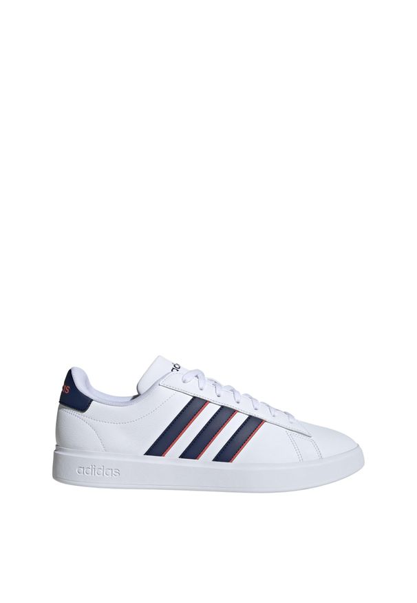Adidas - Buty Grand Court Cloudfoam Comfort. Kolor: biały, czerwony, wielokolorowy, niebieski. Materiał: materiał. Model: Adidas Cloudfoam