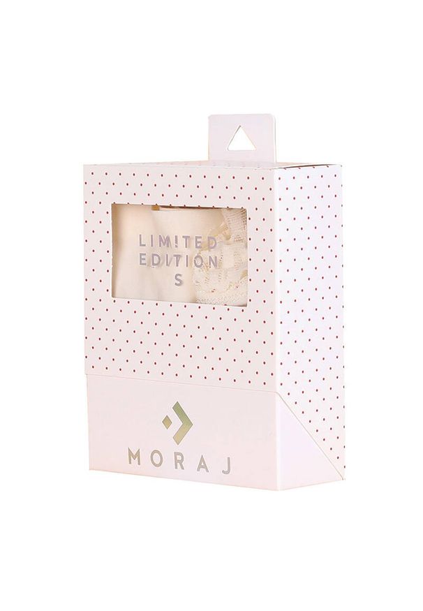 Białe Figi Damskie Moraj 2 Pary W Ozdobnym Pudełku. Kolor: biały. Materiał: materiał