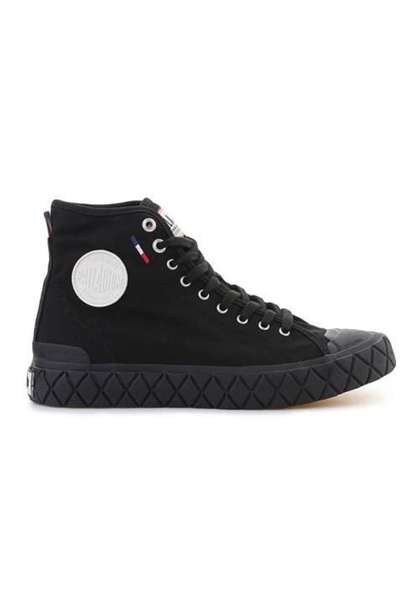 Buty do chodzenia unisex Palladium Palla Ace Cvs Mid. Wysokość cholewki: za kostkę. Zapięcie: sznurówki. Kolor: czarny. Materiał: guma, syntetyk, tkanina, materiał. Szerokość cholewki: normalna. Sport: turystyka piesza