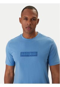Napapijri T-Shirt S-Box Logo NP0A4IFL Niebieski Regular Fit. Kolor: niebieski. Materiał: bawełna #2