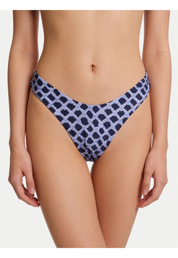 Seafolly Dół od bikini Marseille 40707-301 Granatowy. Kolor: niebieski. Materiał: syntetyk