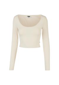Damska koszulka crop top z długim rękawem Urban Classics Organic. Kolor: biały. Długość rękawa: długi rękaw. Długość: długie #1
