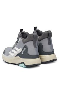 Adidas - adidas Trekkingi Terrex Anylander Mid Rain.Rdy Hiking Shoes JR6600 Szary. Kolor: szary. Materiał: materiał #3