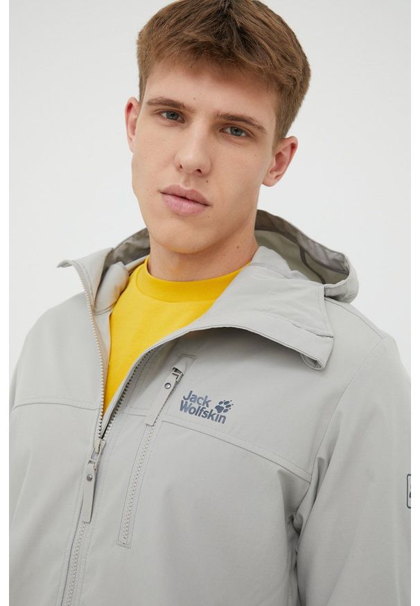 Jack Wolfskin spodnie outdoorowe kolor szary. Kolor: szary. Materiał: materiał