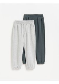 Reserved - Bawełniane joggery 2 pack - ciemnoszary. Kolor: szary. Materiał: bawełna #1