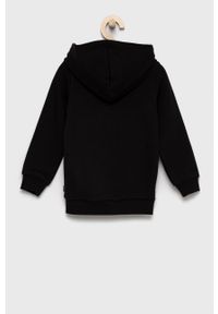 Puma bluza dziecięca kolor czarny z kapturem. Okazja: na co dzień. Typ kołnierza: kaptur. Kolor: czarny. Materiał: dzianina. Styl: casual #3