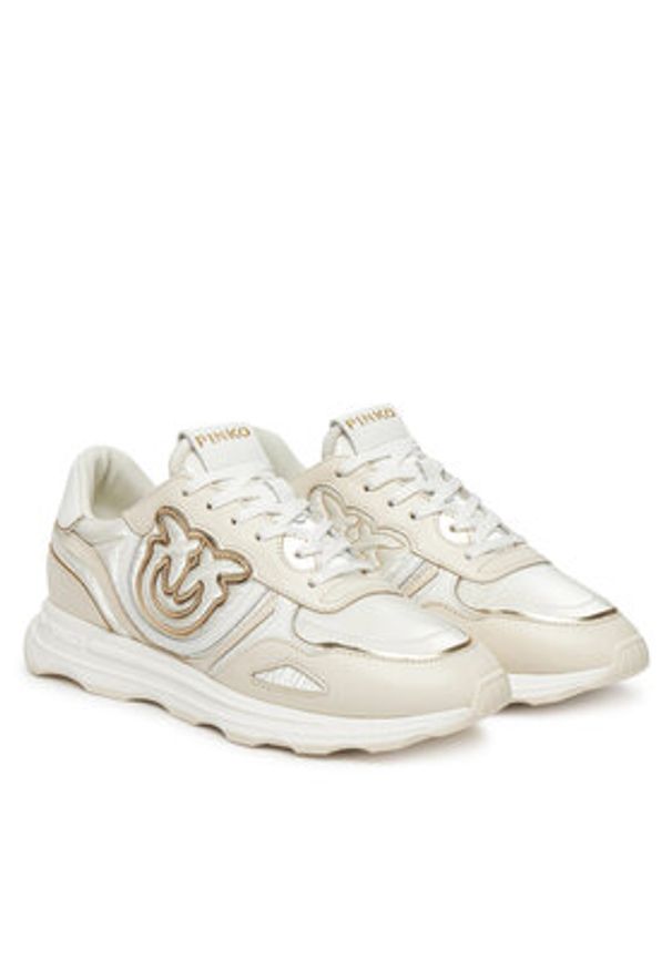 Pinko - PINKO Sneakersy Zoe 01 SS0087P023 Biały. Kolor: biały. Materiał: skóra