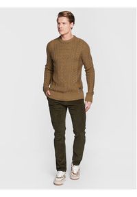 Blend Sweter 20714632 Brązowy Regular Fit. Kolor: brązowy. Materiał: syntetyk