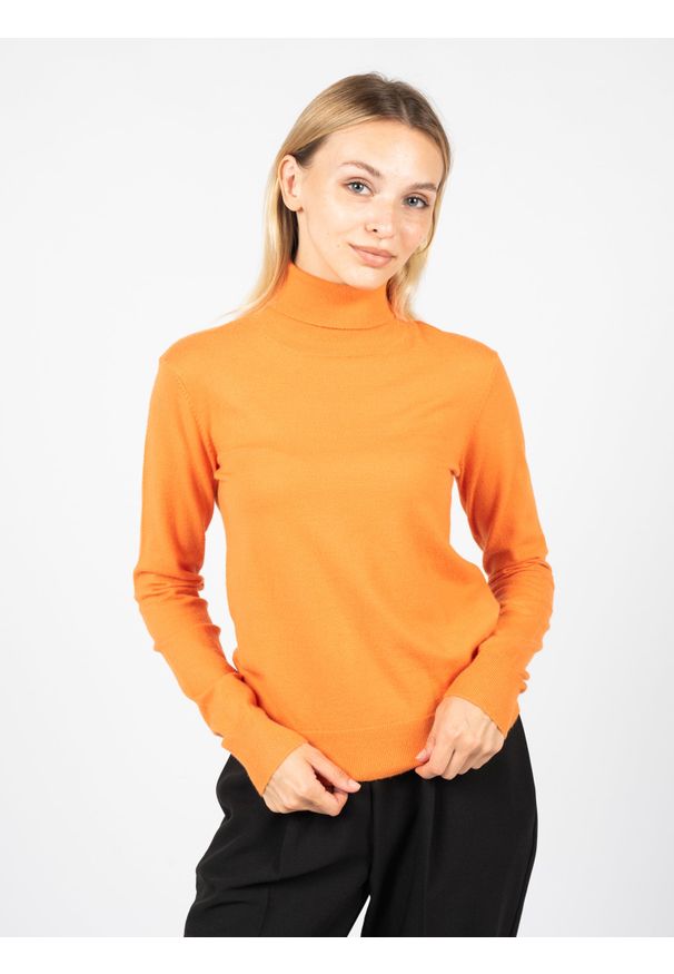 Silvian Heach Sweter "Nunteg" | PGA22144LU | Nunteg | Kobieta | Pomarańczowy. Typ kołnierza: golf. Kolor: pomarańczowy. Materiał: nylon, wiskoza, poliester