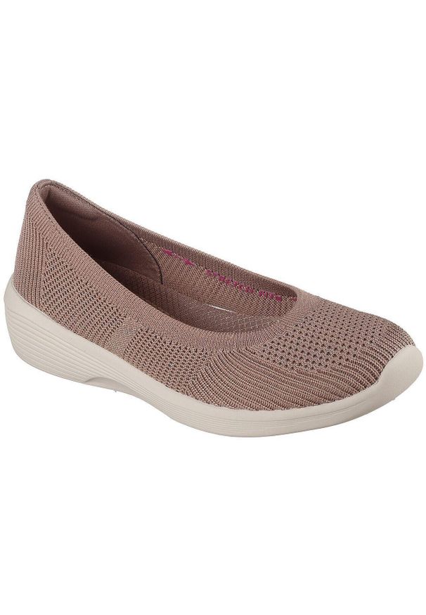 skechers - Mieszkania Skechers Arya - Fancy You, Kobiety. Kolor: brązowy. Materiał: materiał. Sport: fitness