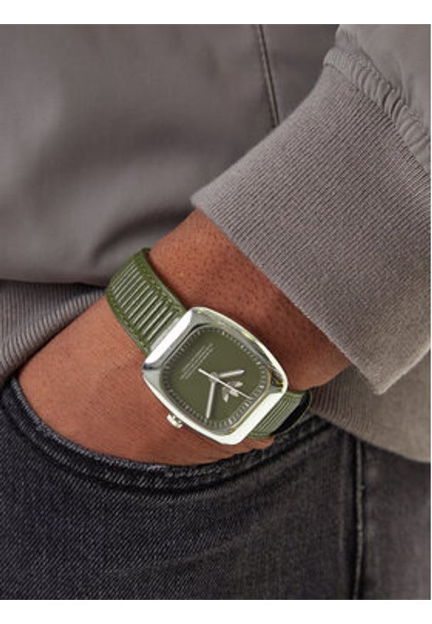 Adidas - adidas Zegarek Retro Wave One AOSY24526 Zielony. Kolor: zielony. Styl: retro