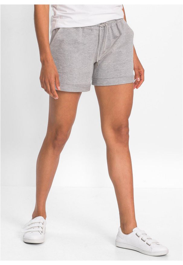 bonprix - Szorty dresowe. Kolor: szary. Materiał: dresówka