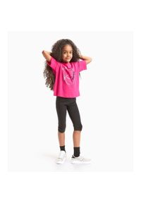 Komplet dziecięcy koszulka + legginsy Diadora JG Set Hoops Junior. Kolor: czarny, wielokolorowy, różowy