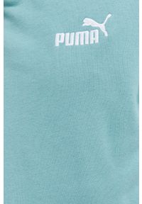 Puma bluza męska kolor turkusowy z kapturem z aplikacją. Typ kołnierza: kaptur. Kolor: turkusowy. Materiał: materiał. Wzór: aplikacja #4