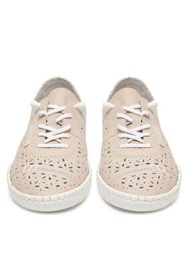 Rieker Półbuty M2354-31 Beżowy. Kolor: beżowy. Materiał: skóra