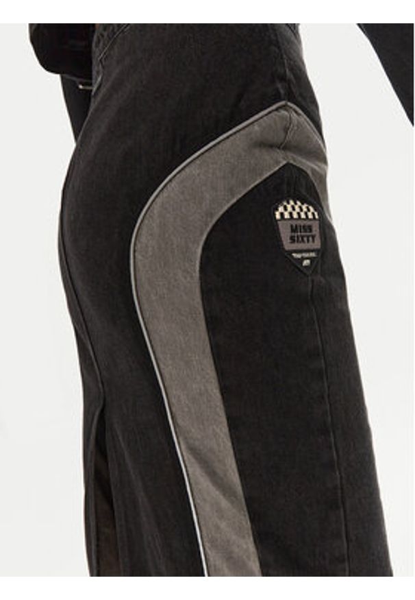 Miss Sixty Spódnica jeansowa 6L3KJ0460000 Czarny Regular Fit. Kolor: czarny. Materiał: bawełna