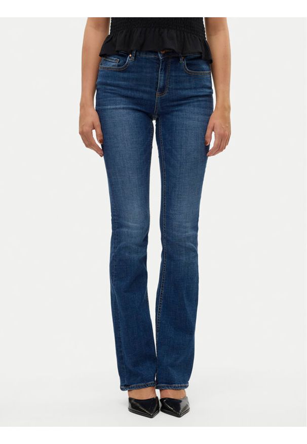 Vero Moda Jeansy Flash 10310511 Granatowy Flared Fit. Kolor: niebieski