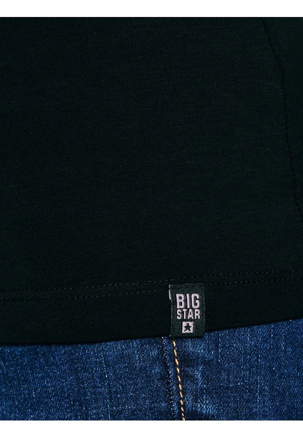 Big-Star - Koszulka damska slim z bawełny supima czarna Supiclassica 906. Kolor: czarny. Materiał: bawełna. Długość: długie. Styl: klasyczny