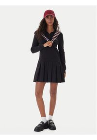 Tommy Jeans Sukienka dzianinowa Script DW0DW22464 Czarny Regular Fit. Kolor: czarny. Materiał: bawełna #5
