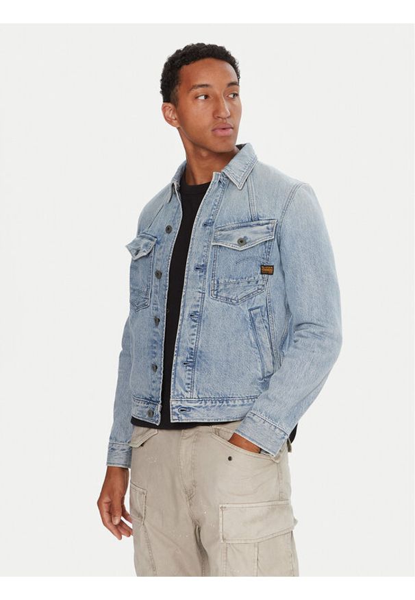 G-Star RAW - G-Star Raw Kurtka jeansowa D26919-D788 Niebieski Slim Fit. Kolor: niebieski. Materiał: bawełna