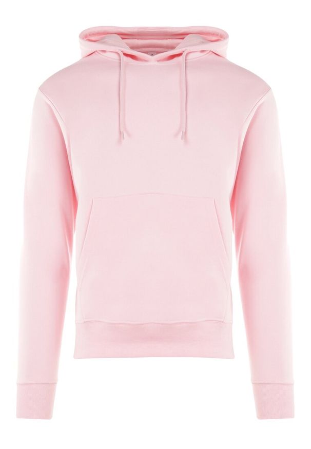 Born2be - Różowa Bluza Teodares. Kolor: różowy. Materiał: dzianina, polar. Wzór: gładki, jednolity
