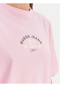 Guess Jeans T-Shirt W6RI20 K8HM0 Różowy Oversize. Kolor: różowy. Materiał: bawełna #3