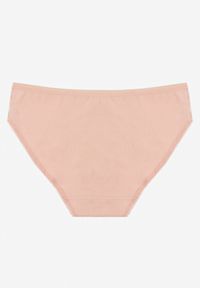 Born2be - Różowe Gładkie Majtki Figi z Bawełny Venessila. Kolor: różowy. Materiał: bawełna. Wzór: gładki #2