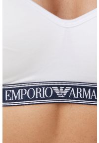 Emporio Armani Underwear biustonosz kolor biały gładki. Kolor: biały. Materiał: materiał. Rodzaj stanika: odpinane ramiączka. Wzór: gładki #4