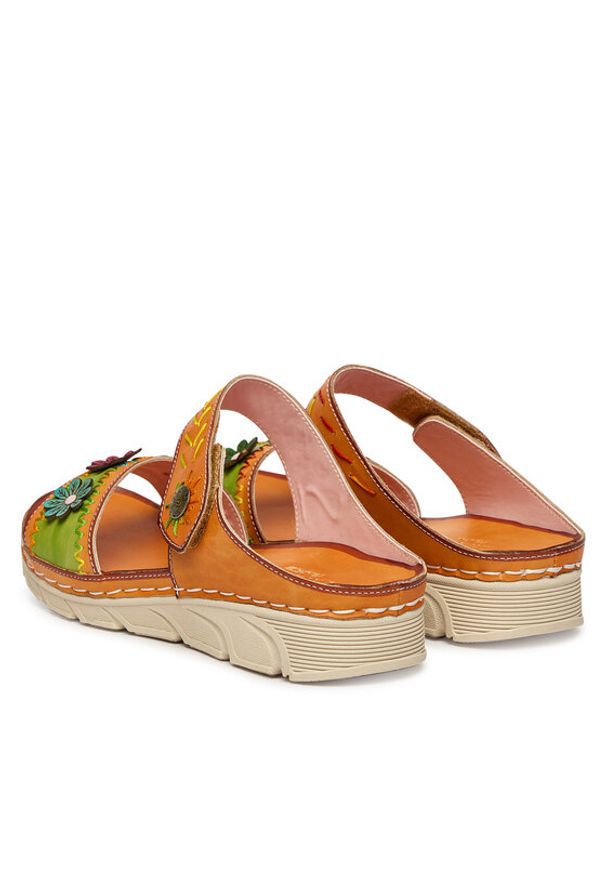 Laura Vita Klapki Dorry 13 Pomarańczowy. Kolor: pomarańczowy. Materiał: skóra