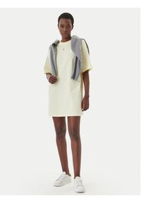 Calvin Klein Jeans Sukienka codzienna LV047F228G Żółty jasny Oversize. Okazja: na co dzień. Kolor: żółty. Materiał: bawełna. Typ sukienki: proste, oversize. Styl: casual #4