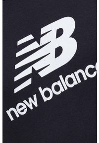 New Balance bluza męska kolor czarny wzorzysta MT31538BK-8BK. Kolor: czarny. Materiał: materiał, dzianina. Długość rękawa: długi rękaw. Długość: długie #5