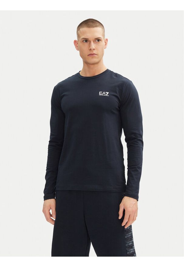 EA7 Emporio Armani Longsleeve 8NPT28 PJVQZ 1562 Granatowy Slim Fit. Kolor: niebieski. Materiał: bawełna. Długość rękawa: długi rękaw