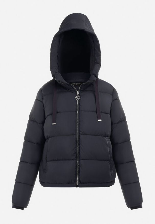 Born2be - Granatowa Kurtka Puffer Pikowana z Kapturem Shannone. Okazja: na co dzień. Typ kołnierza: kaptur. Kolor: niebieski. Długość rękawa: długi rękaw. Długość: długie. Wzór: jednolity. Sezon: zima, jesień. Styl: casual