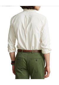 Ralph Lauren - RALPH LAUREN - Sztruksowa koszula z logo Classic Fit. Typ kołnierza: polo, kołnierzyk klasyczny. Kolor: żółty. Materiał: sztruks. Długość rękawa: długi rękaw. Długość: długie. Styl: klasyczny #3