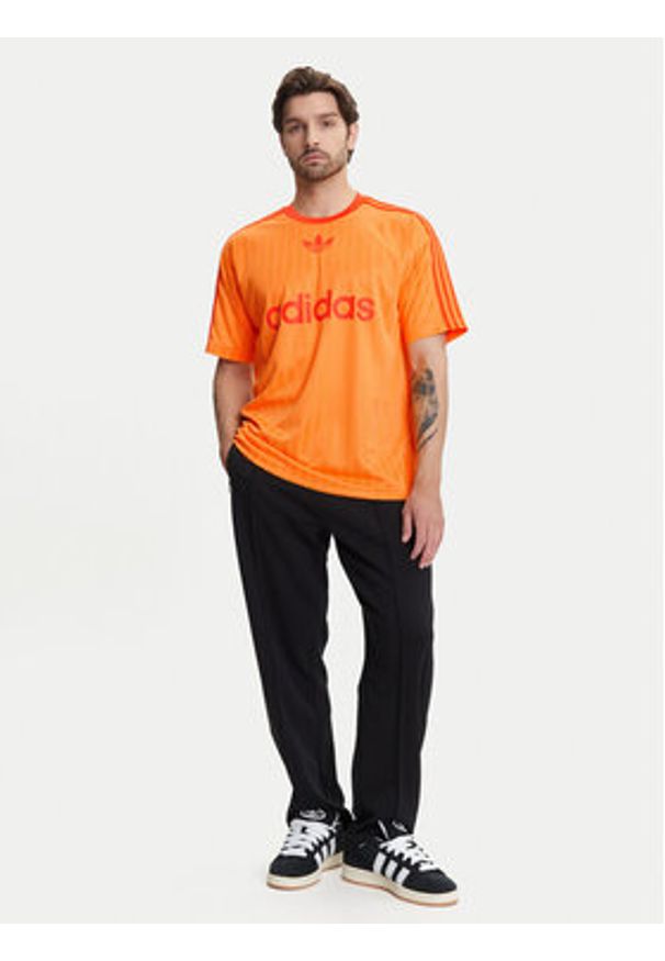 Adidas - adidas T-Shirt adicolor JP1027 Żółty Loose Fit. Kolor: żółty. Materiał: syntetyk