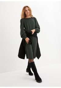 bonprix - Sukienka z dżerseju punto di roma. Kolor: zielony. Materiał: jersey #1