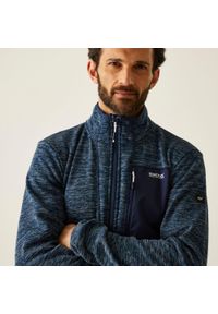 Regatta - Bluza męska rozsuwana Baslinn. Kolor: turkusowy, niebieski, wielokolorowy. Materiał: dzianina, materiał, polar. Wzór: melanż. Sport: turystyka piesza #1