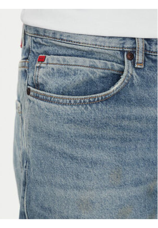 Hugo - HUGO Szorty jeansowe 50537709 Niebieski Regular Fit. Kolor: niebieski. Materiał: bawełna