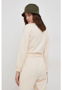 only - Only Bluza damska gładka. Okazja: na co dzień. Kolor: beżowy. Materiał: materiał, dzianina. Długość rękawa: długi rękaw. Długość: długie. Wzór: gładki. Styl: casual #3