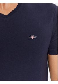 GANT - Gant T-Shirt Shield 2003186 Granatowy Slim Fit. Kolor: niebieski. Materiał: bawełna #3