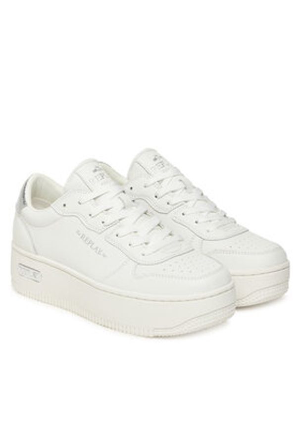 Replay - REPLAY Sneakersy GWZ5O.000.C0024L Biały. Kolor: biały. Materiał: skóra