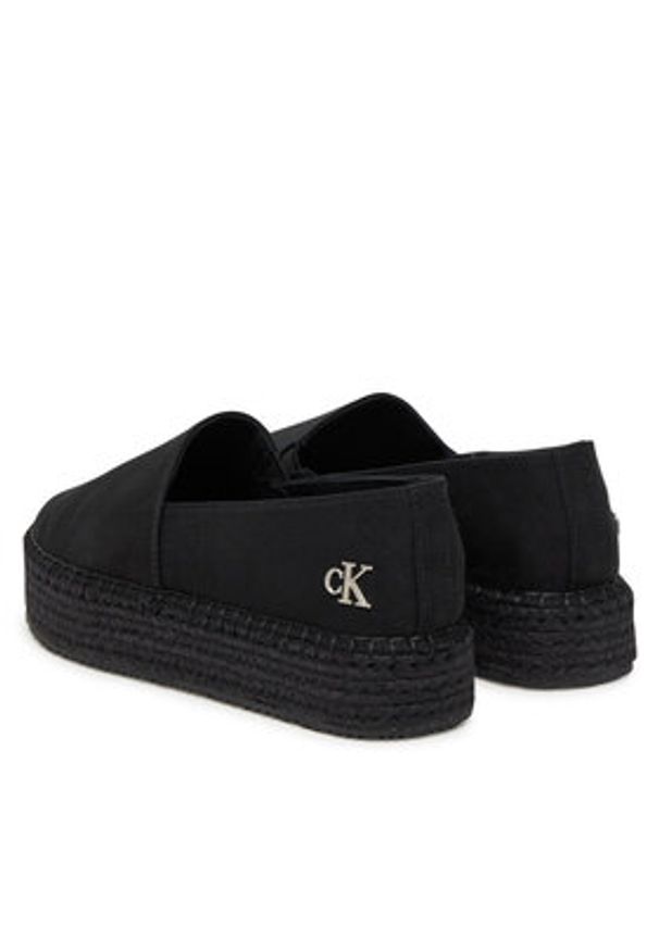 Calvin Klein Jeans Espadryle Flatform Esdparille Mg/Hdw YW0YW01737 Czarny. Kolor: czarny. Materiał: materiał