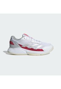 Adidas - Buty Courtquick Padel. Kolor: biały, szary, różowy, wielokolorowy. Materiał: materiał